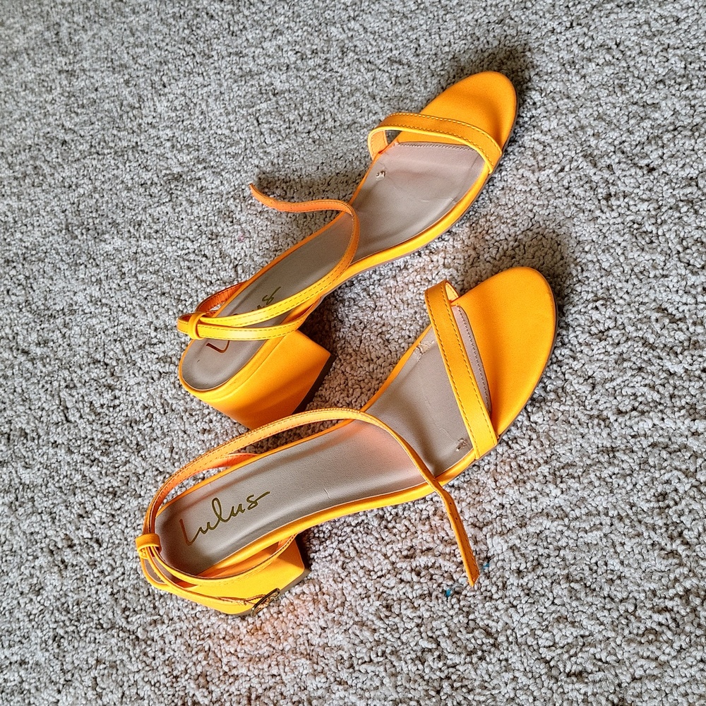 Neon orange sandals